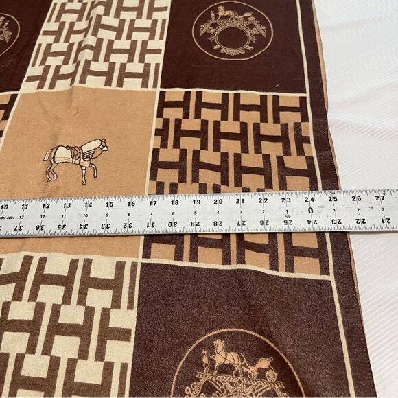 Fancy Brown All Over Print Scarf - Picture 3 of 8